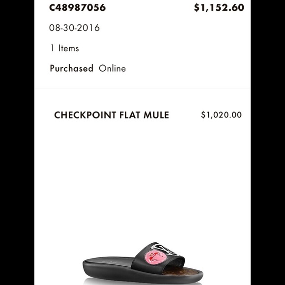 Checkpoint Louis Vuitton Flat Mules - Picture 3 of 4